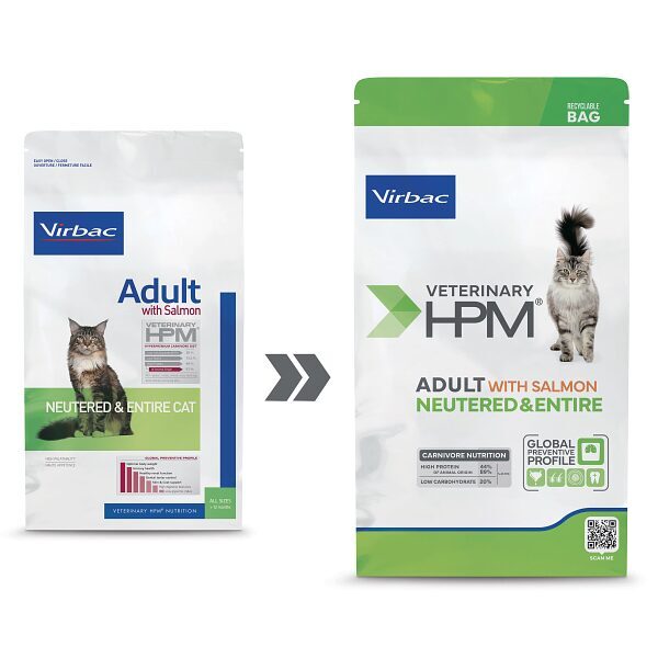 HPM Cat Adult salmon Neuter.&entire 3 kg